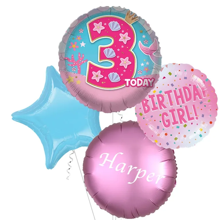 Mermaid Magic Age 3 Foil Balloon