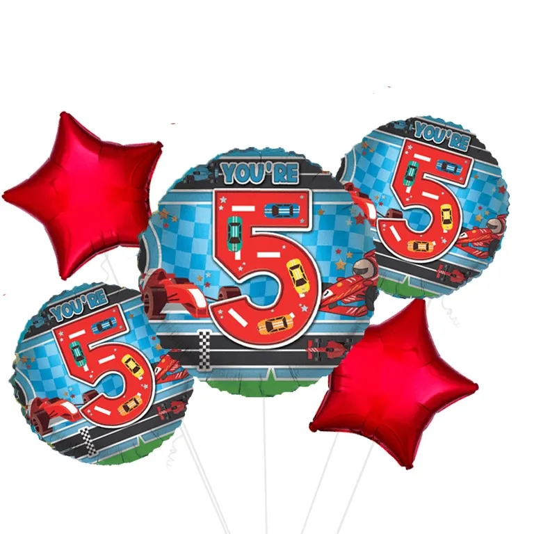 Road Racers Age 5 Foil Balloon