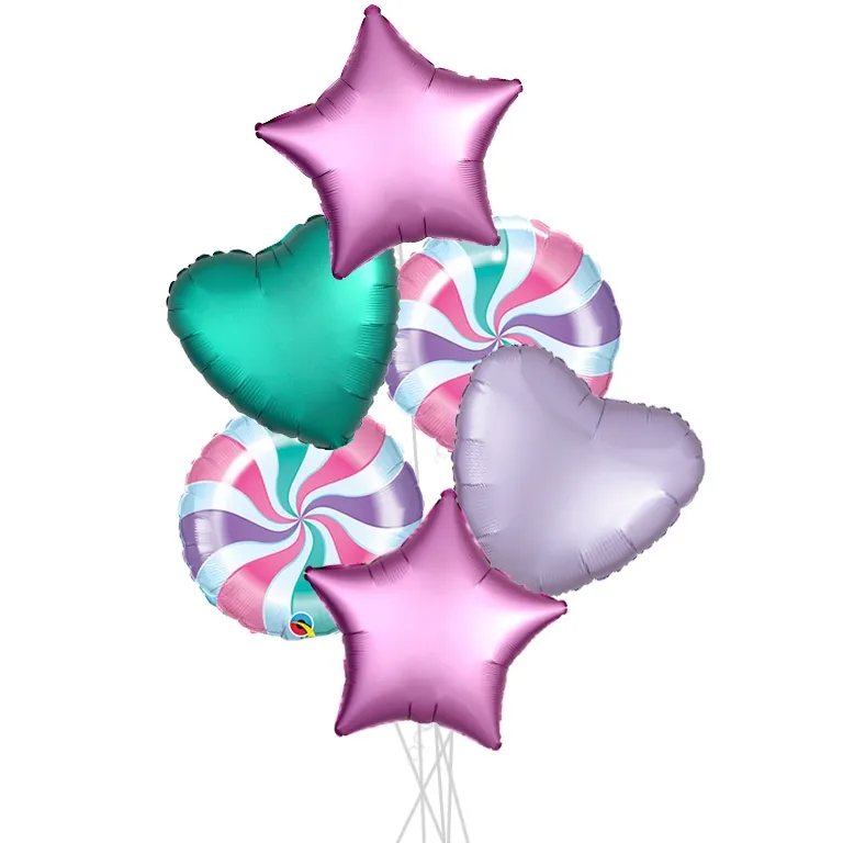 Sherbet Spiral Party Mix Bouquets