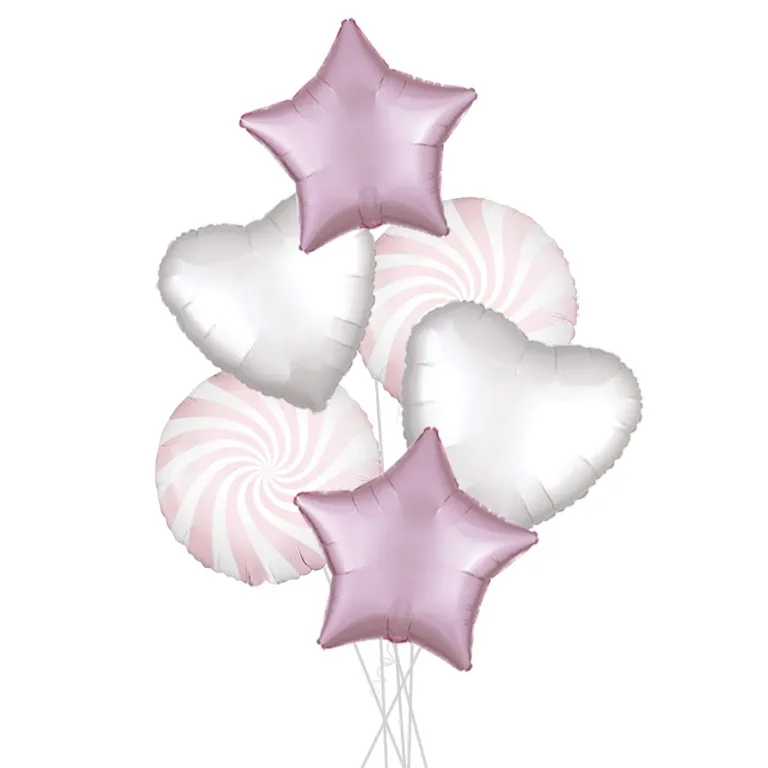 Pastel Pink Spiral Party Mix Bouquets