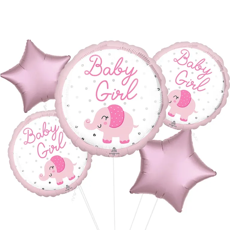 Pink Elephant Baby Girl Balloon