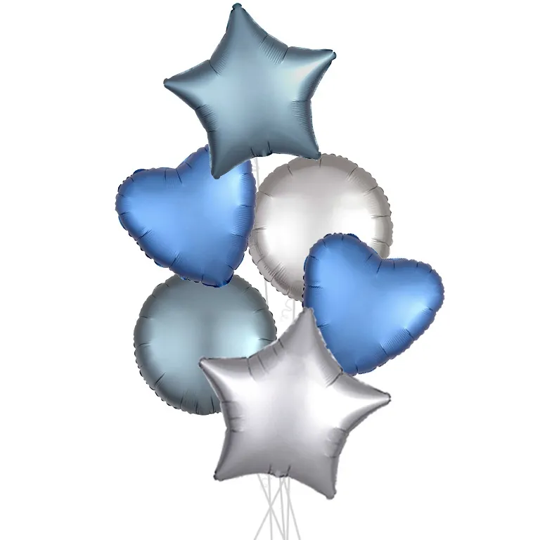 Ice Blue Mix Satin Party Bouquets