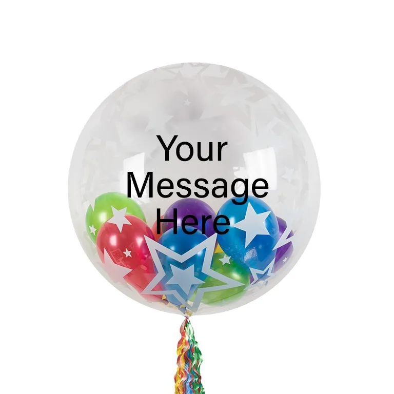 Personalised Boutique Stars Double Balloons