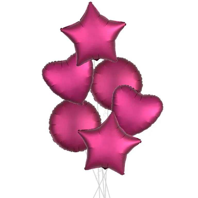 Pomegranate Satin Party Bouquets