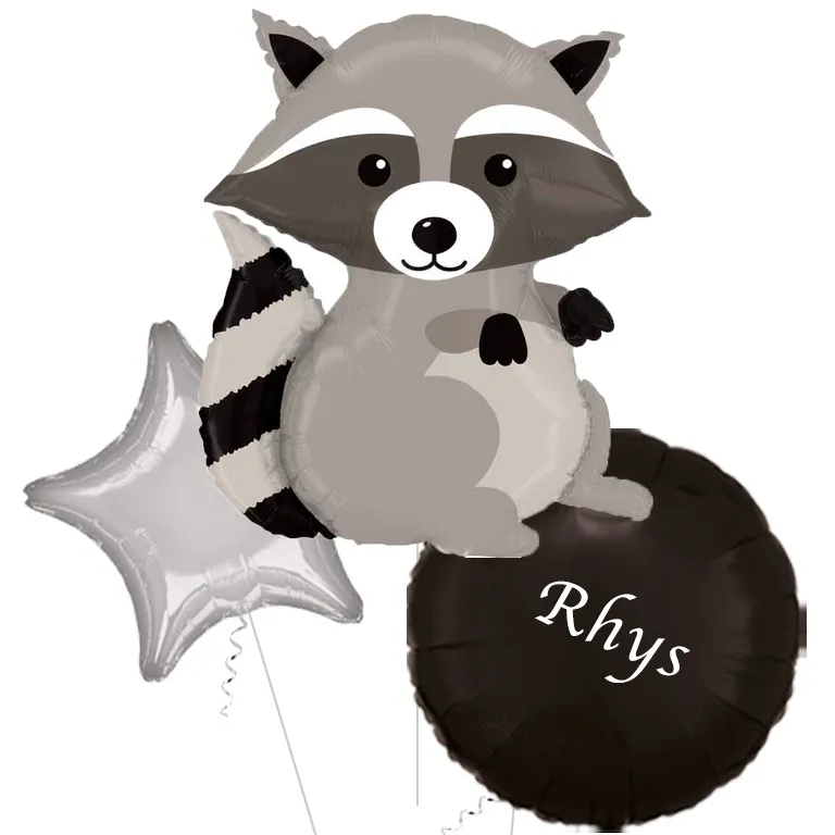 Woodland Raccoon Supershape Foil Balloon