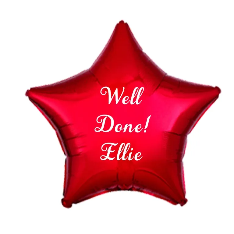 Personalised Red Stars Balloon