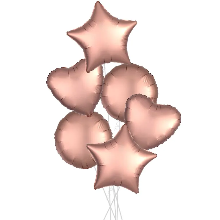 Rose Copper Satin Party Bouquets