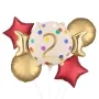 Age 2 Candy Shape Foil Balloon bunch 5