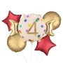 Age 4 Candy Shape Foil Balloon bunch 5