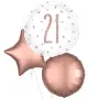 21st Birthday Glitz Rose Gold Balloon Delivered Bunch 3