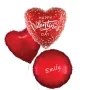 Valentine Confetti Hearts Foil Balloon