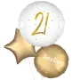 Elegant Sparkle White 21 Foil Balloon bunch 3