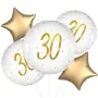Elegant Sparkle White 30 Foil Balloon bunch 5