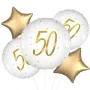 Elegant Sparkle White 50 Foil Balloon bunch 5