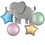 Jungle Elephant Foil Balloon bunch 5