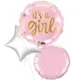 It's A Girl Stars & Clouds Foil Balloon bunch