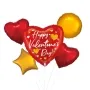 Valentine's Day Heart Arrow Foil Balloon bunch 5