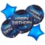 Birthday Galaxy Foil Balloon bunch 5