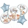  It's A Boy Woodland Foil Balloon bunch 5