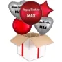 Personalised Red and Silver Orbz Balloon 1