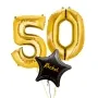 Gold Two Digit Number Balloons 10-99