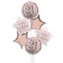 Pink and Gold 21st Birthday Balloon Bouquet