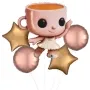 Brainrot Ballerina Cappuccina Foil Balloon bunch 5