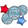 Blue Happy Birthday Round Celebration bunch 5