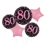 Celebration Pink 80th Birthday Balloon Bouquet 5