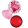 Love heart clear lollipop balloon