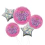 Pink Stars Birthday Girl Balloon