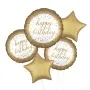 Classic Happy Birthday Balloon - Bouquet of 5