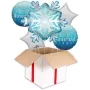 Satin Snowflake Christmas Balloon Bouquet