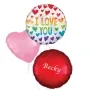 Iridescent Rainbow Hearts Balloon