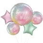 Jumbo Happy Birthday Supershape Balloon Delivered Inflated Bunch 5