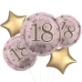 Pink and Gold Stars 18th Birthday Balloon Delivered Bunch 5