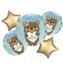 Feel Better Bear Foil Balloon bunch 5