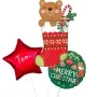 Beary Christmas Stocking Supershape Balloon Bunch 3