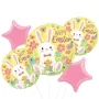 Happy Easter Bunny Love Foil Balloon bunch 5