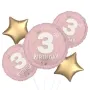 Little Miss 3rd Birthday Foil Balloon bunch 5