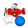 Hello Kitty Red Plane Balloon Personalised