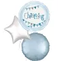 Christening Blue Foil Balloon Bunch 3