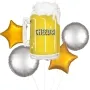 Cheers Beer Mug Foil Balloon bunch 5
