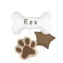 Personalised dog bone shaped balloon