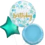 Happy Birthday Blue Stars & Confetti Sphere Balloon