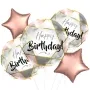 Happy Birthday Marble Foil Balloon bunch 5