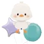 Cute White Duckling Foil Balloon bunch 3