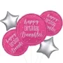 Glitz Pink Daughter Foil Balloon bunch  5