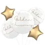 Happy Golden Anniversary Script Foil Balloon 5 bunch