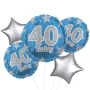 Blue and Silver Stars 40 Today Balloon Delivered Next Day Bunch 5